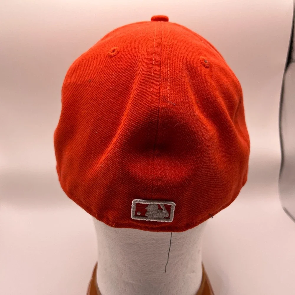 New Era 59FIFTY New York Yankees MLB Fitted Hat Orange White 7 1/2 Cap